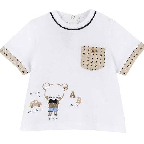 T-Shirt | Chicco T-Shirt Con Dolce Stampa Bianco