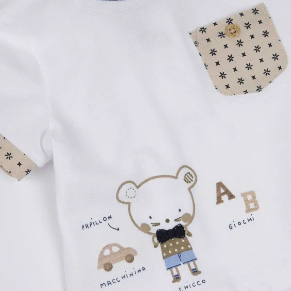 T-Shirt | Chicco T-Shirt Con Dolce Stampa Bianco