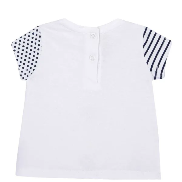 T-Shirt | Chicco T-Shirt Con Fantasia A Righe E Pois