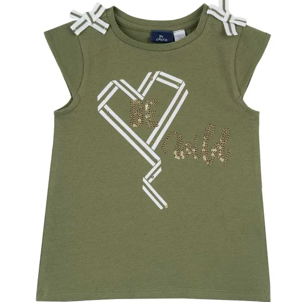 T-Shirt | Chicco T-Shirt Con Fiocchetti E Cuore