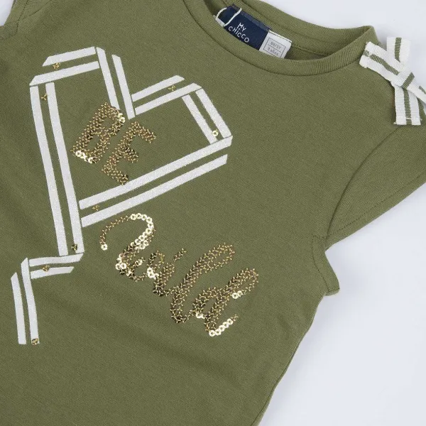 T-Shirt | Chicco T-Shirt Con Fiocchetti E Cuore