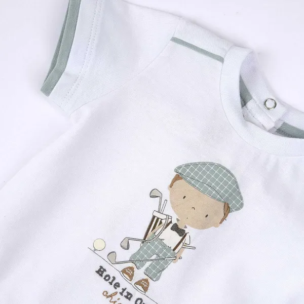 T-Shirt | Chicco T-Shirt Con Stampa A Tema Golf Bianco