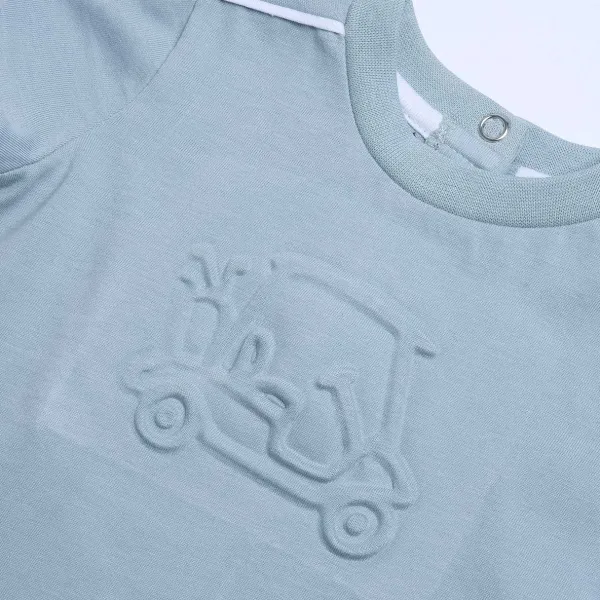 T-Shirt | Chicco T-Shirt Con Stampa A Tema Golf Azzurro Medio