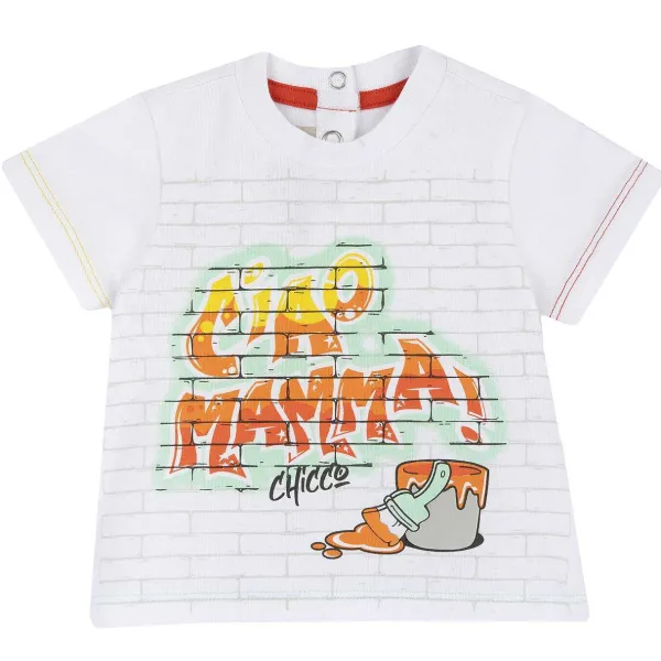 T-Shirt | Chicco T-Shirt Con Stampa Ciao Mamma