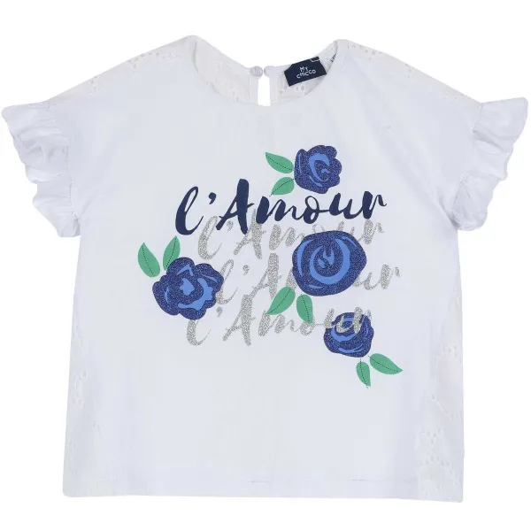 T-Shirt | Chicco T-Shirt Con Stampa E Ricami Sul Retro